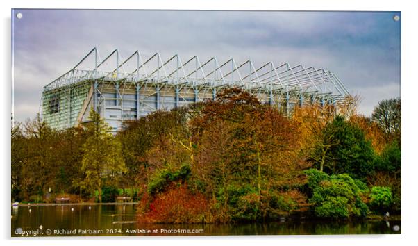 St James' Park Football Stadium Acrylic by Richard Fairbairn
