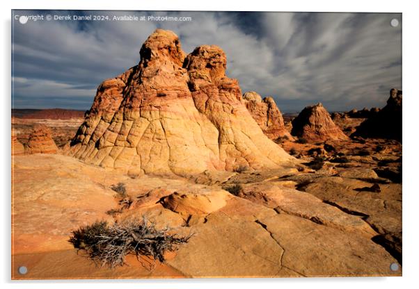South Coyote Buttes landscape, Arizona Acrylic by Derek Daniel