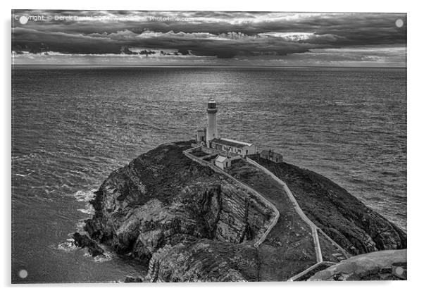 South Stack Lighthouse, Anglesey Acrylic by Derek Daniel