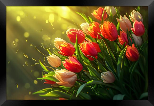 Tulips Framed Print by T2 