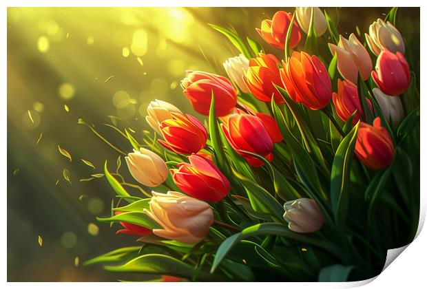 Tulips Print by T2 