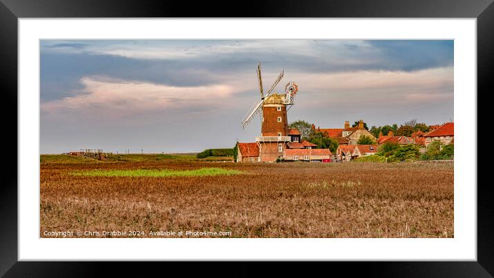 Cley-next-the-Sea , Windmill Framed Mounted Print by Chris Drabble