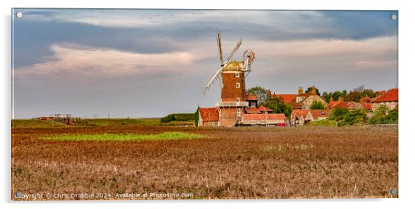 Cley-next-the-Sea , Windmill Acrylic by Chris Drabble