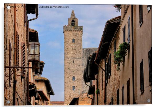 The Towers of San Gimignano Acrylic by Jim Jones