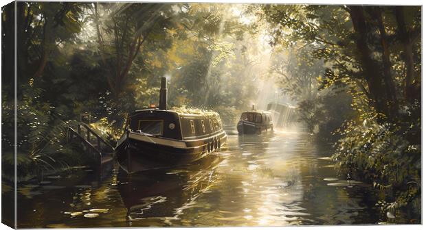 Canal Life Canvas Print by Steve Smith