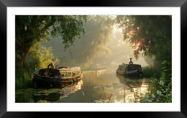 Canal Life Framed Mounted Print by Steve Smith