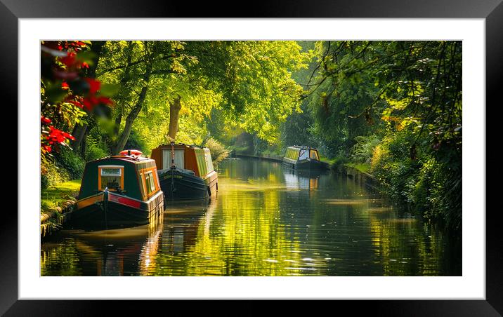 Canal Life Framed Mounted Print by Steve Smith