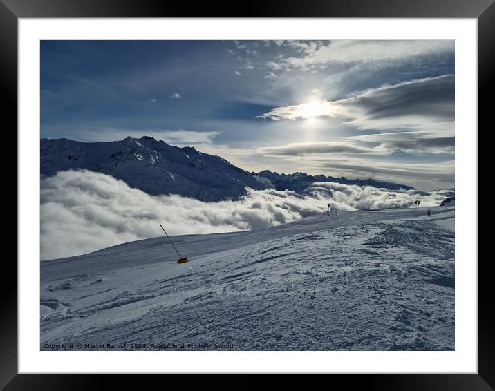Snowy Alpine Hills Framed Mounted Print by Martin Baroch