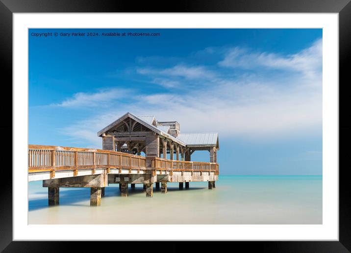 Tropical Pier Framed Mounted Print by Gary Parker