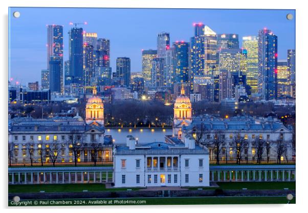A Harmonious Contrast: The Historic Elegance of Greenwich Univer Acrylic by Paul Chambers