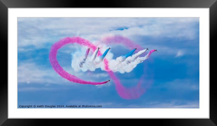 RAF Red Arrows Display Team at Blackpool Framed Mounted Print by Keith Douglas
