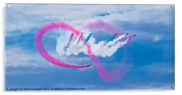 RAF Red Arrows Display Team at Blackpool Acrylic by Keith Douglas