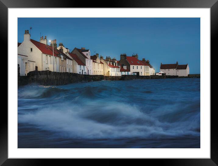 Pittenweem Blue Hour Framed Mounted Print by Anthony McGeever