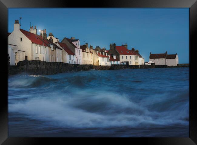 Pittenweem Blue Hour Framed Print by Anthony McGeever