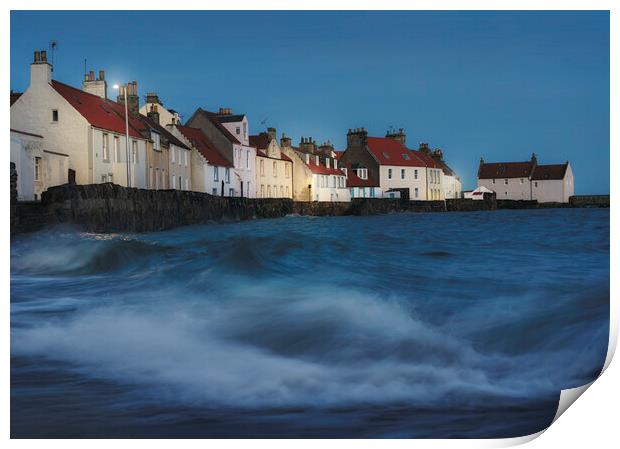 Pittenweem Blue Hour Print by Anthony McGeever