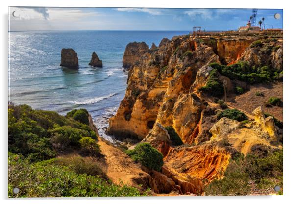 Algarve Coastline With Ponta da Piedade Acrylic by Artur Bogacki