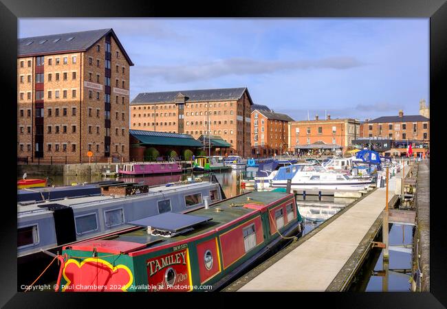 Tamiley in Gloucester Docks Framed Print by Paul Chambers
