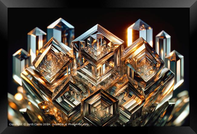 Urban Crystal Mirages - GIA-2310-1123-ILU Framed Print by Jordi Carrio