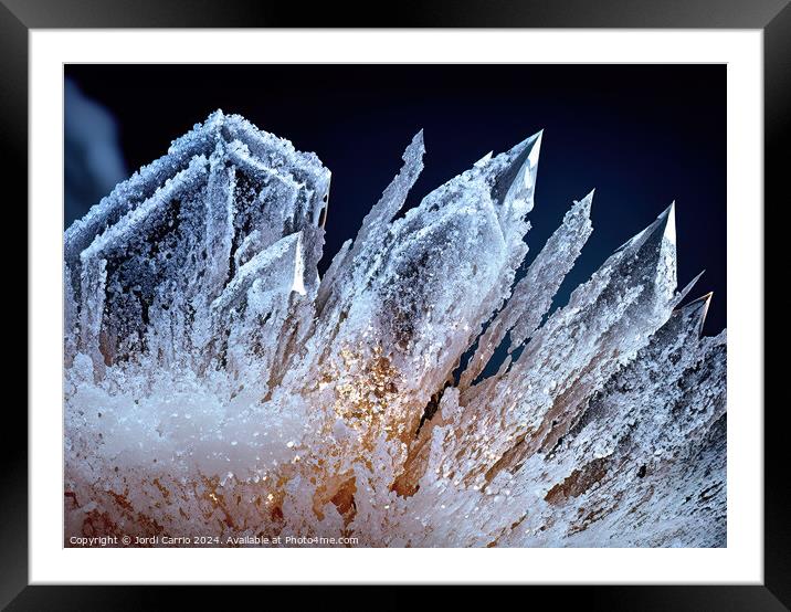 Icy Crowns under Starlight - GIA-2310-1126-REA Framed Mounted Print by Jordi Carrio