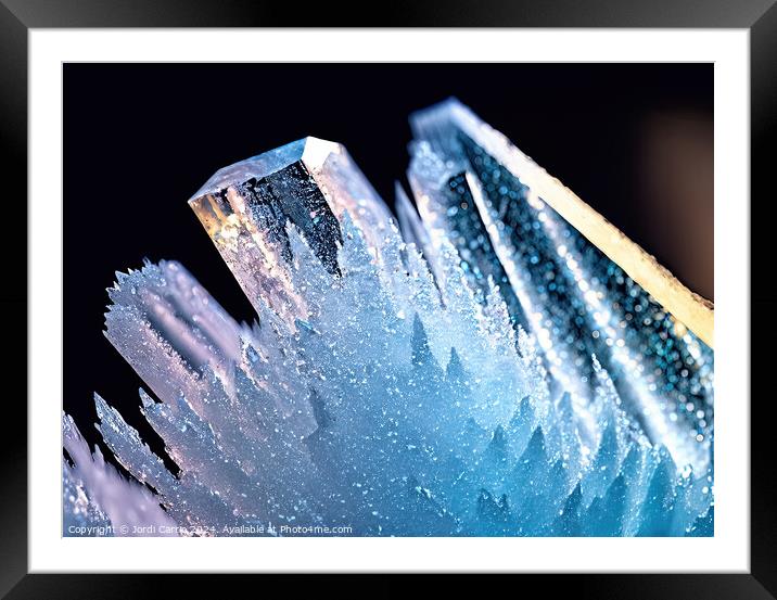 Icy Splendor in Deep Blue - GIA-2310-1127-REA Framed Mounted Print by Jordi Carrio