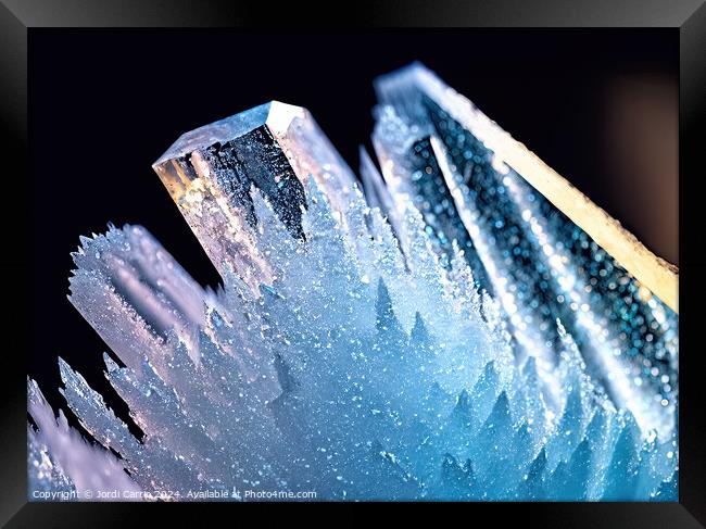 Icy Splendor in Deep Blue - GIA-2310-1127-REA Framed Print by Jordi Carrio