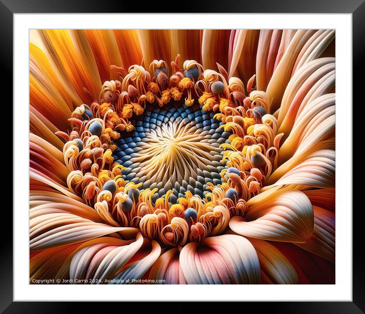 Botanical Kaleidoscope - GIA2401-0123-REA Framed Mounted Print by Jordi Carrio