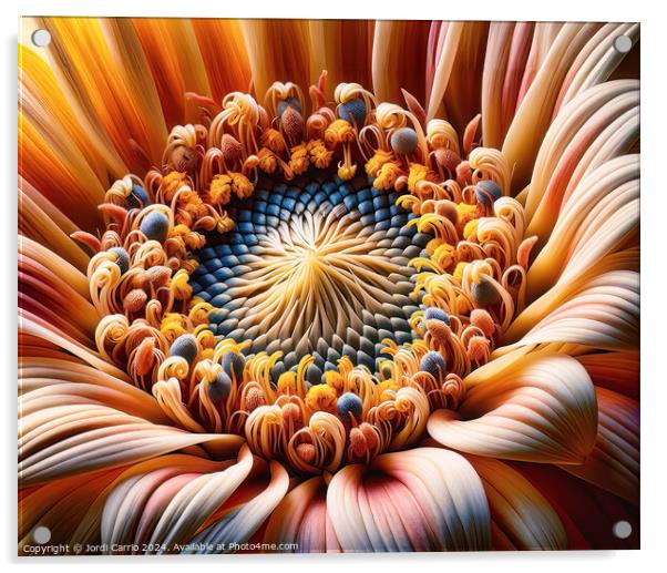 Botanical Kaleidoscope - GIA2401-0123-REA Acrylic by Jordi Carrio