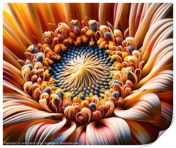 Botanical Kaleidoscope - GIA2401-0123-REA Print by Jordi Carrio