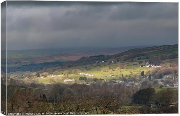 Spotlight on Middleton in Teesdale Canvas Print by Richard Laidler