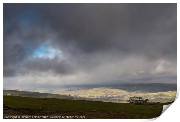 Brightening Up at Middleton in Teesdale Print by Richard Laidler