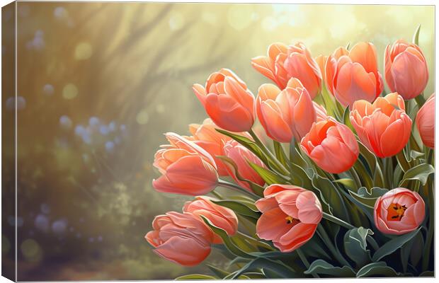 Tulips Canvas Print by T2 