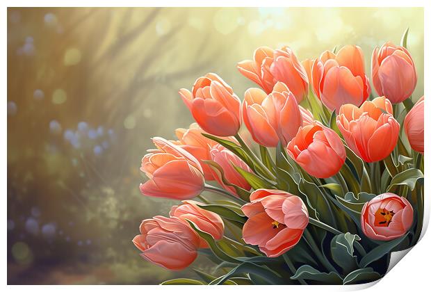 Tulips Print by T2 