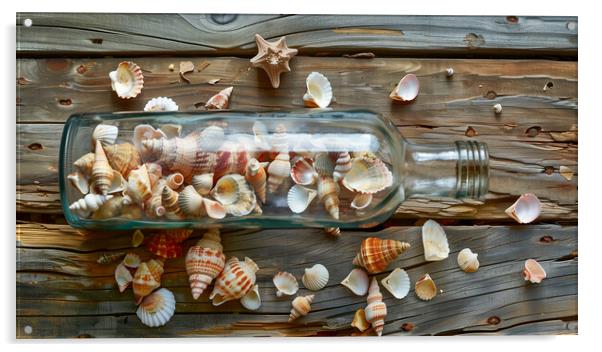 Seashells in a Bottle Acrylic by T2 