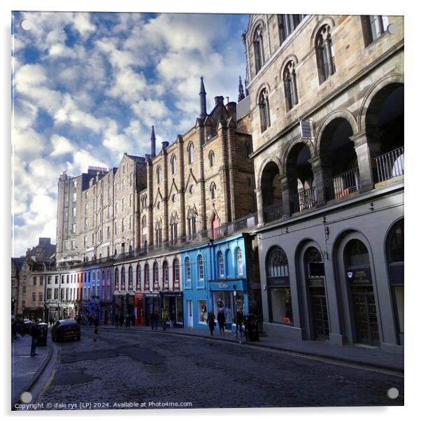 SCOTLAND EDINBURGH URBAN CITY CASTLE Acrylic by dale rys (LP)