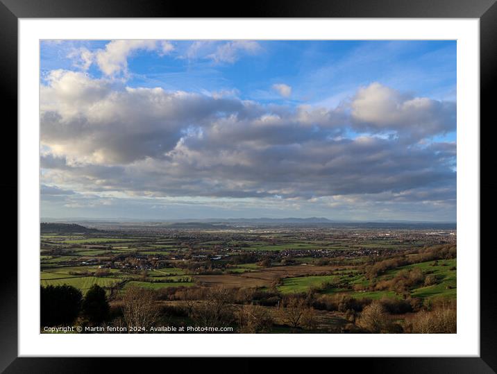 Clouds over the Vale of Evesham Framed Mounted Print by Martin fenton