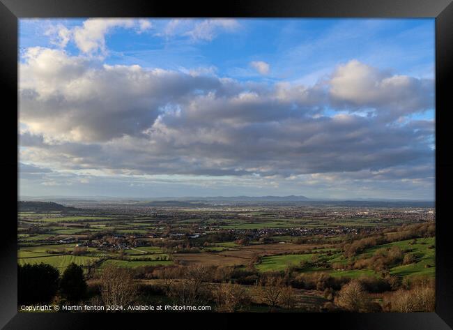 Clouds over the Vale of Evesham Framed Print by Martin fenton