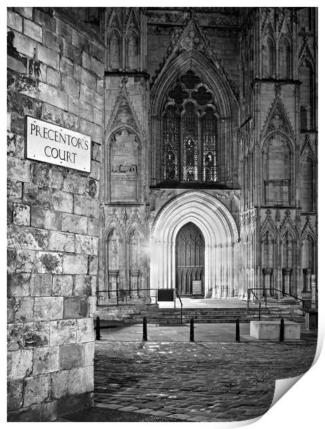 Precentors Court and York Minster Print by Darren Galpin