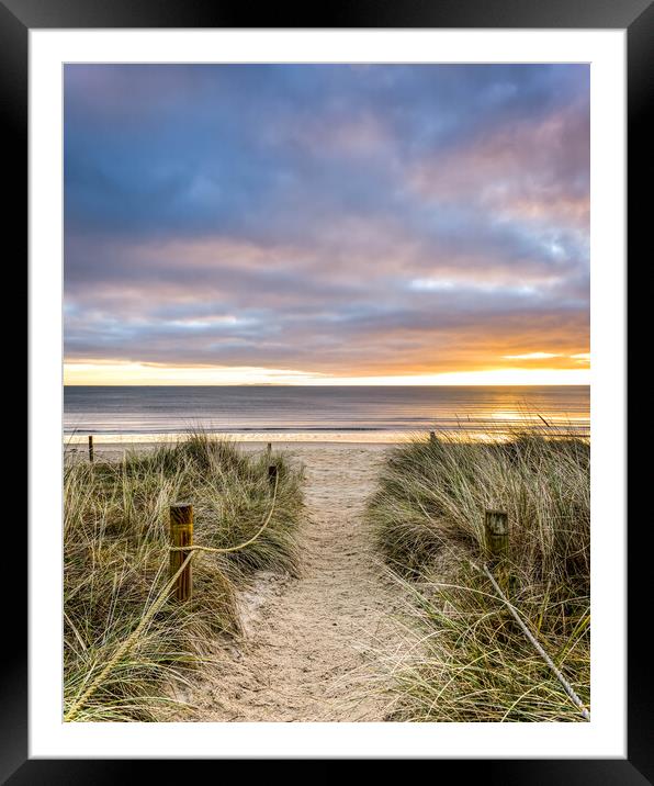 Studland beach sunrise  Framed Mounted Print by Shaun Jacobs
