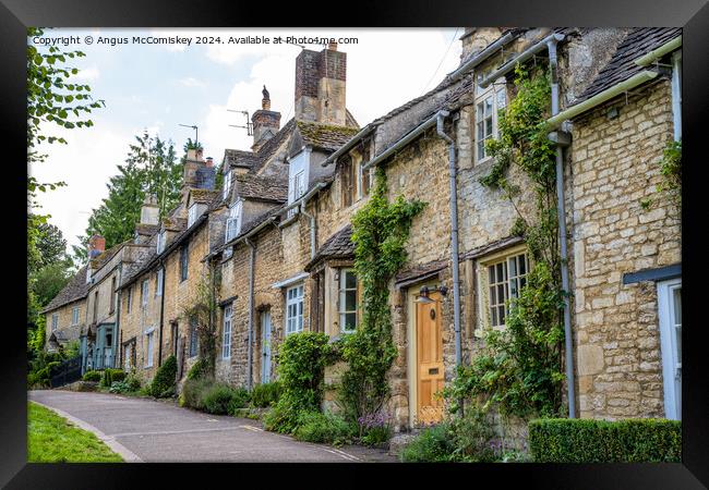 Cotswolds cottages in Burford, Oxfordshire Framed Print by Angus McComiskey