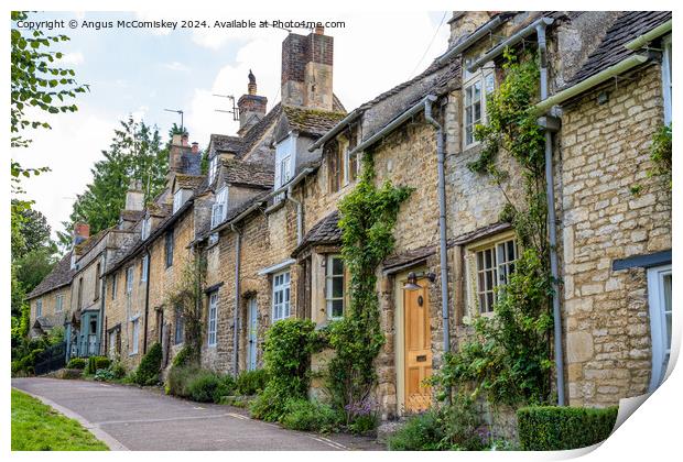 Cotswolds cottages in Burford, Oxfordshire Print by Angus McComiskey