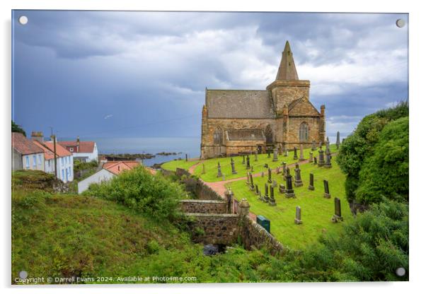 St Monans Church Acrylic by Darrell Evans