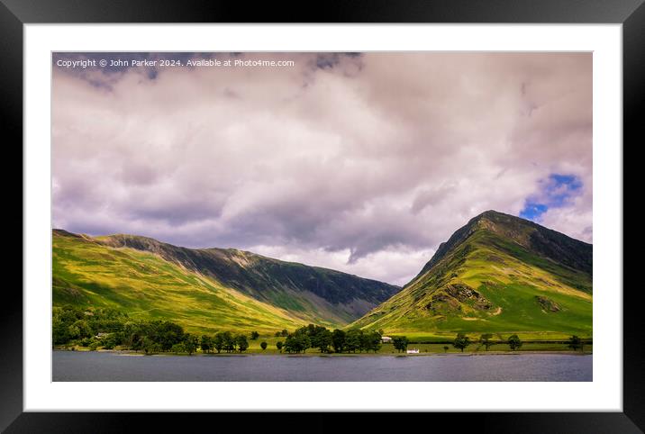 Buttermere in the Lake District, Cumbria Framed Mounted Print by John Parker