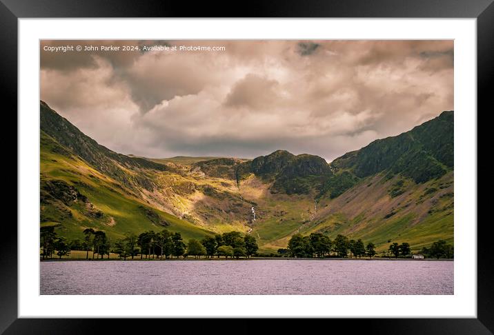 Buttermere in the Lake District, Cumbria Framed Mounted Print by John Parker