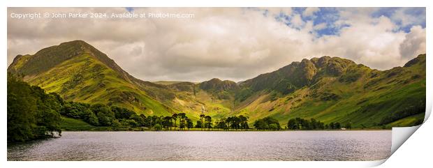 Buttermere in the Lake District, Cumbria Print by John Parker