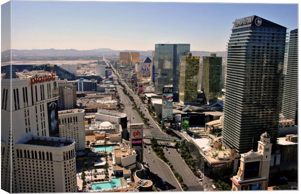 Las Vegas Strip Skyline Cityscape America USA Canvas Print by Andy Evans Photos