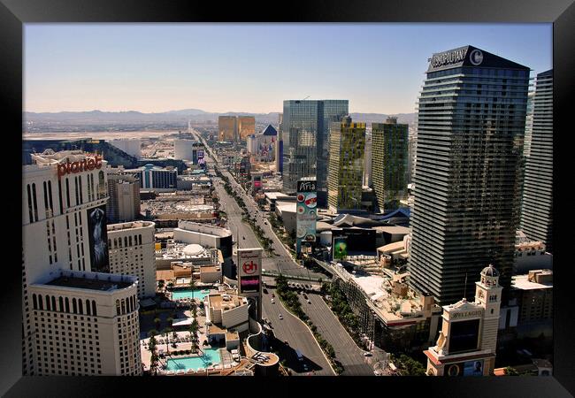 Las Vegas Strip Skyline Cityscape America USA Framed Print by Andy Evans Photos
