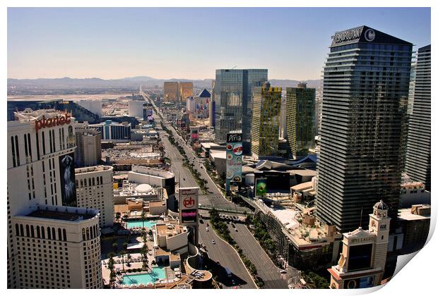 Las Vegas Strip Skyline Cityscape America USA Print by Andy Evans Photos