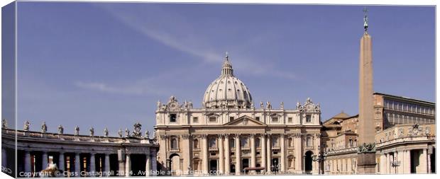 St Peters Basilica - Vatican city, Rome Canvas Print by Cass Castagnoli