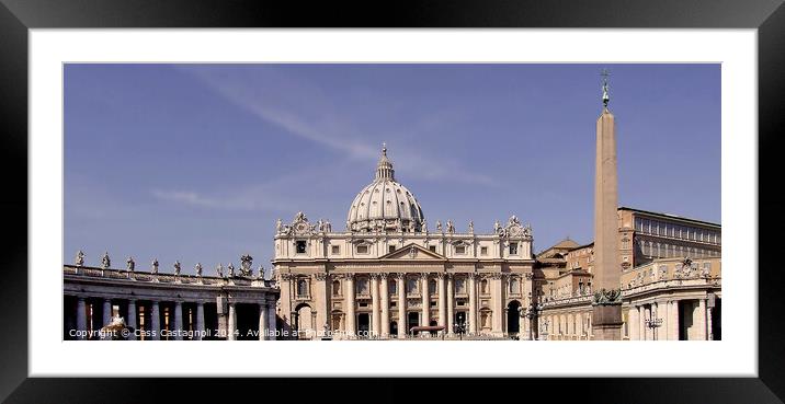 St Peters Basilica - Vatican city, Rome Framed Mounted Print by Cass Castagnoli