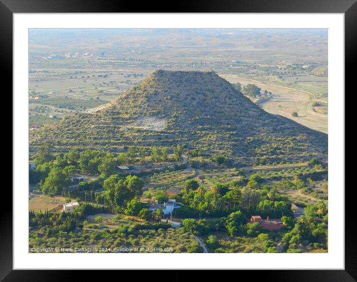 Old Mojacar Town Framed Mounted Print by Marie Castagnoli